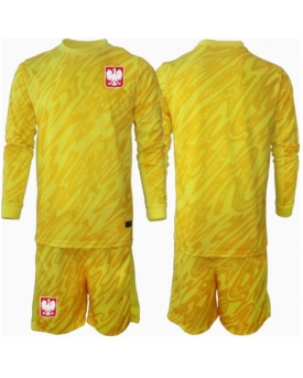 Polonia Portiere Maglia Gara Casa Repliche Europei 2024 Bambino Maniche Lunghe